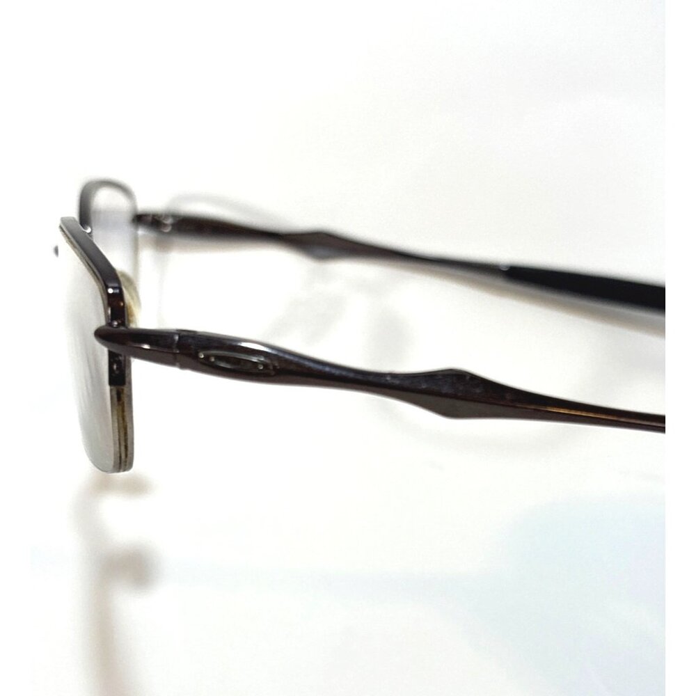 Oakley Slim Black Rectangular Eyeglasses With Metal Frame - Picture 2 of 4